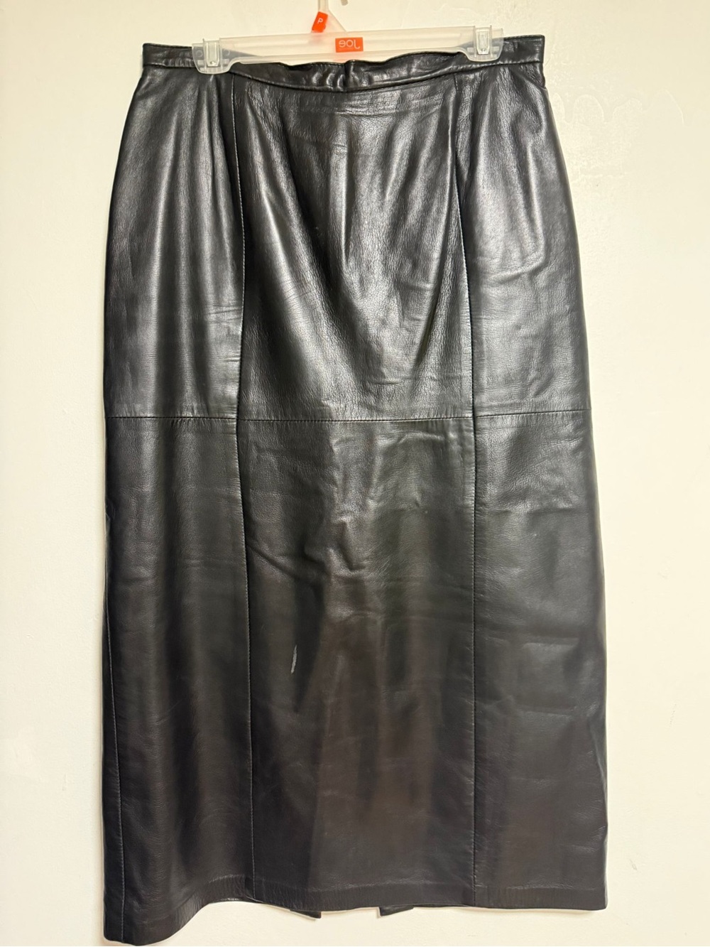 Danier Black Genuine Leather Midi Pencil Skirt Women’s Size 14 Vintage - Picture 2 of 10